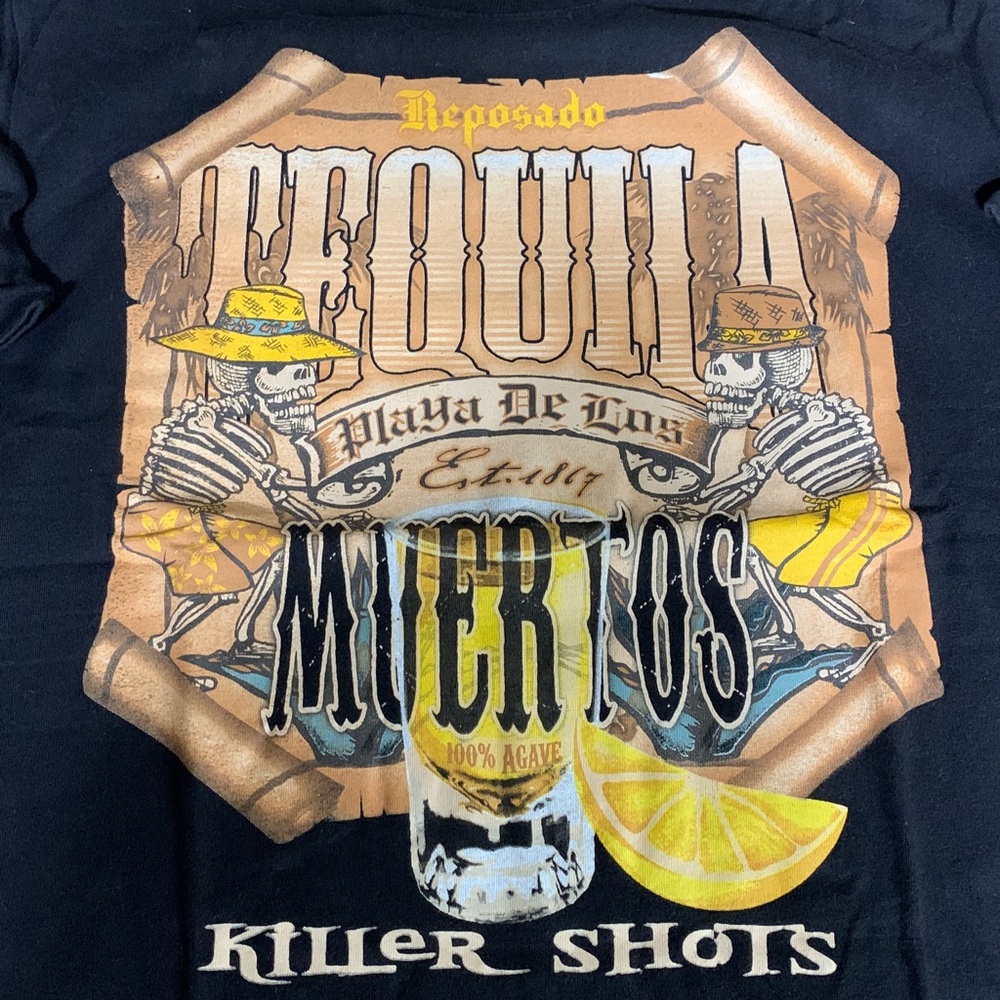 Black Tequila Graphic T-Shirt Large